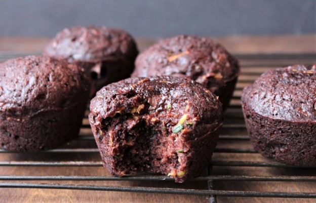 Chocolate zucchini muffins