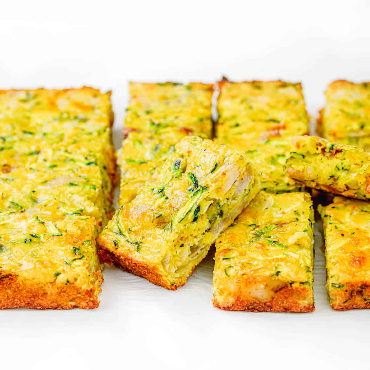 Zucchini and egg slice