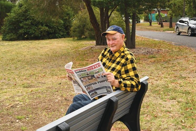 Loddon_man sitting on new Inglewood seat