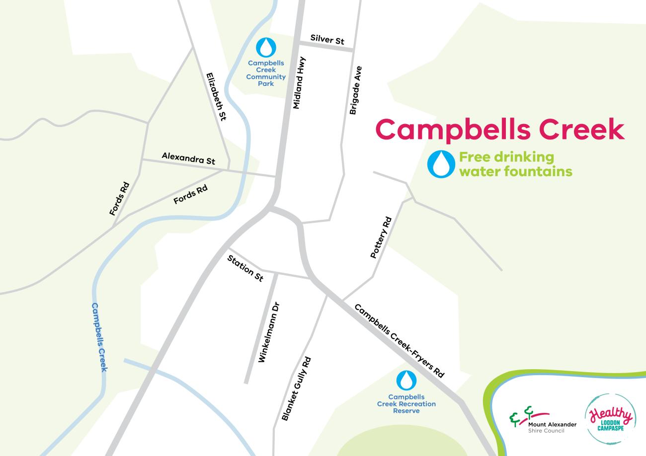 CAMPBELLS CREEK_HLC Drinking water fountain location map